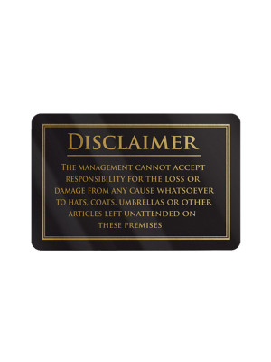 Property Loss or Damage Disclaimer Notice