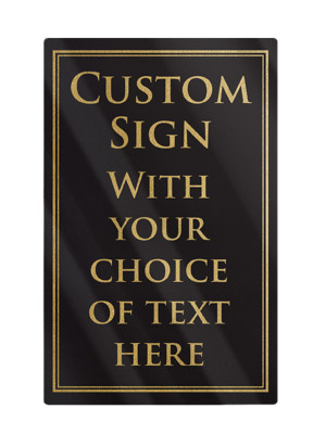 Custom Your Own Text Bar Notice, 260mmx170mm.