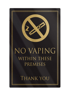 No Vaping on These Premises Notice