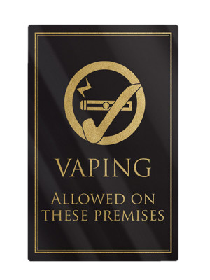 Vaping Allowed on These Premises Notice