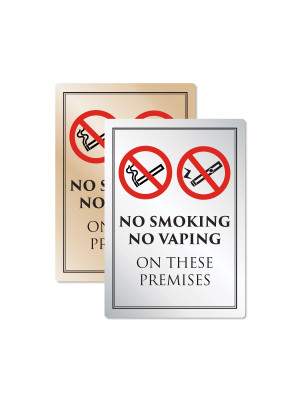 No Smoking No Vaping on These Premises Notice