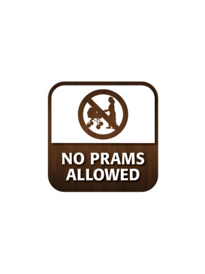 No Prams Allowed Window Sticker - CA004