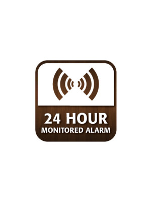 24 Hour Monitored Alarm Window Sticker - CA005