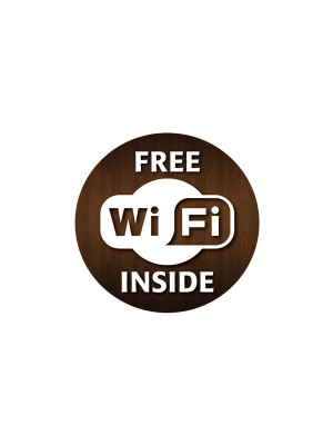CA010 - Free Wifi Inside Window Sticker