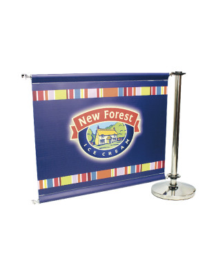Single Sided Stainless Steel Cafe Barrier System - Add-On Set - Multiple Sizes