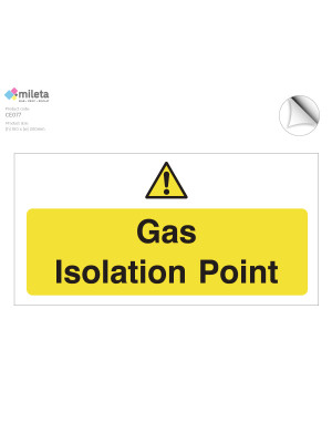 Gas Isolation point safety notice
