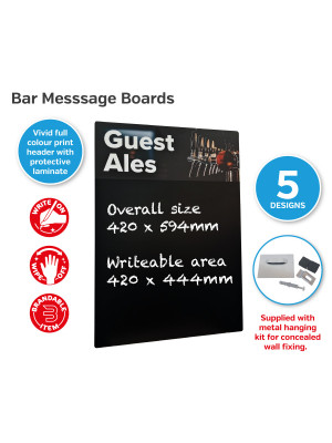 Pre-Designed Bar Message Boards