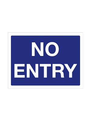 No Entry Exterior Notice - Mount Options