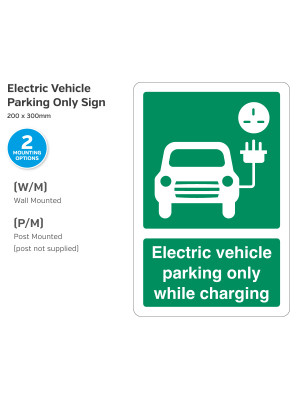 Electric vehicle charging point notice
