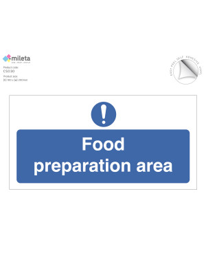 Food Preparation Area Notice