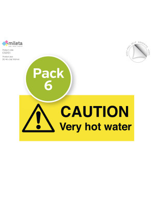 Caution Very Hot Water Safety Labels