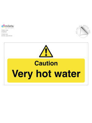 Caution Very Hot Water Notice