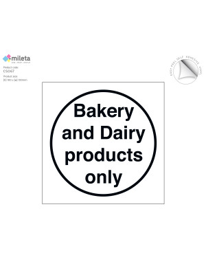 Bakery and dairy food storage label