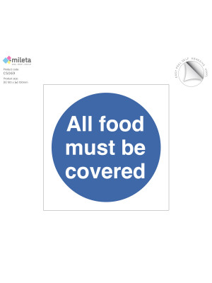 All food must be covered storage label