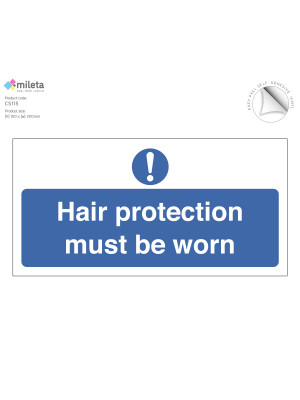 Hair Protection Must Be Worn Notice