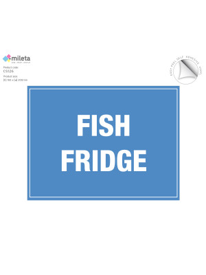 Fish fridge storage label - large