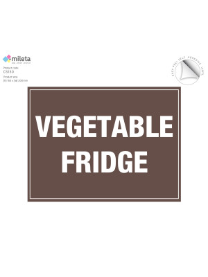 Vegetable fridge storage label - large
