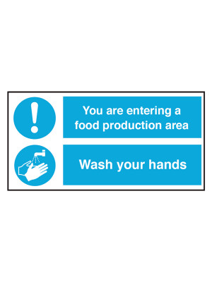 CS140 - Food Production Area / Wash Your Hands vinyl sticker