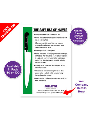Branded Safe Use of Knives Guide - STYLE 1