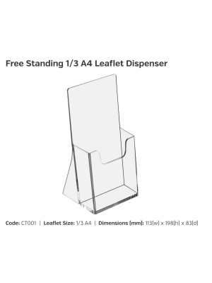 1/3 A4 Freestanding Leaflet Dispenser