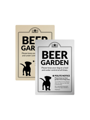 Dog Friendly Beer Garden (Exterior Sign)