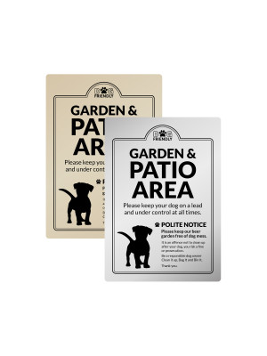 Dog Friendly Garden & Patio Area (Exterior Sign)