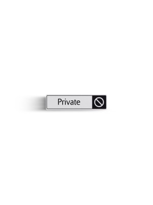 DM012 - Private with Symbol Door Sign