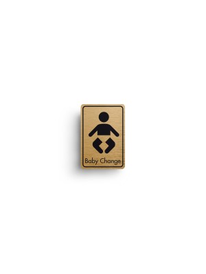 DM025 - Baby Change Symbol with Text Door Sign