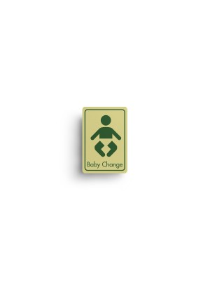 DM065 - Baby Change Symbol with Text Door Sign