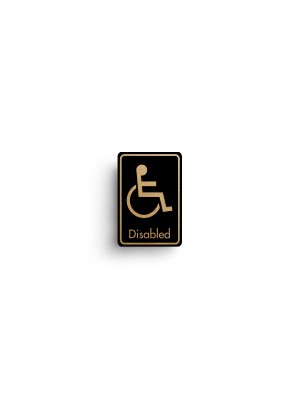 DM084 - Disabled Symbol with Text Door Sign