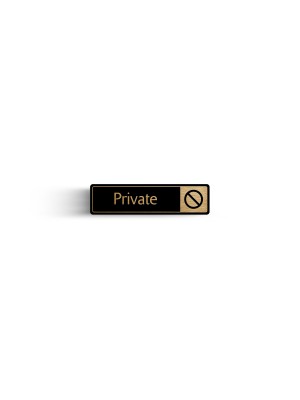DM092 - Private with Symbol Door Sign