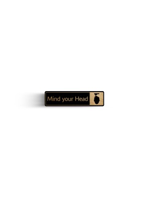 DM098 - Mind Your Head with Symbol Door Sign