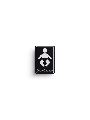DM105 - Baby Change Symbol with Text Door Sign