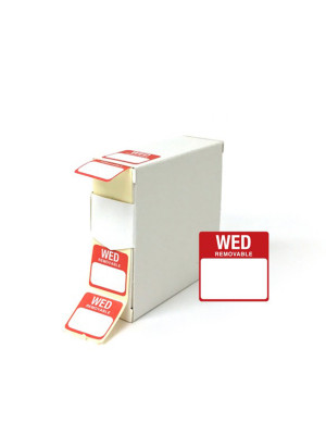 Wednesday 25x25mm Food Labels - DY046