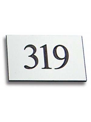 Engraved Rectangle Number Plaque - Multiple Colours