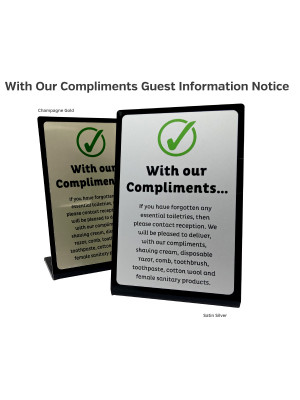 With Our Compliments Guest Information Notice