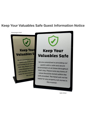 Keep Your Valuables Safe Guest Information Notice