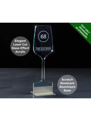Emerald Wine Glass Table Number - ER004