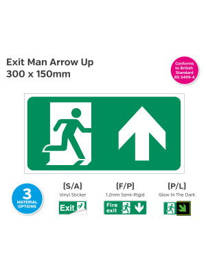 Exit Man Arrow Up Sign