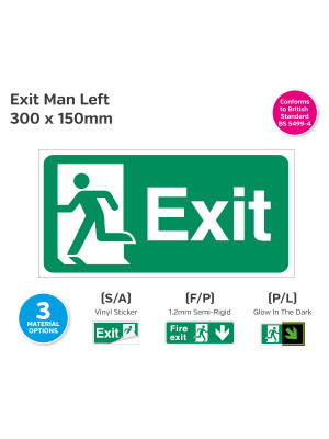 Exit Man Left Sign