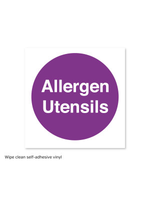 Allergen Utensils Sticker to Aid with Allergy Awareness & Food Preparation  