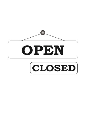 White Open & Closed Notice - FD041