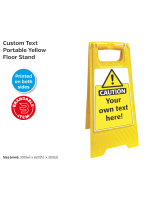 Custom Text Safety Floor Stand