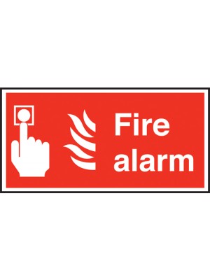 Fire Alarm Text & Symbol Sign