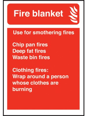 Fire Blanket Extinguisher Equipment Sign