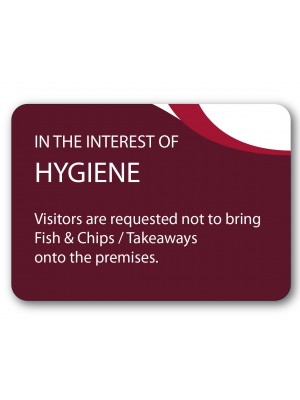 A5 In The Interests of Hygiene Guest Information Notice - GH024 - Multiple Colours