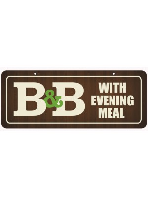 B&B with Evening Meal Window Hanging Notice - GS009