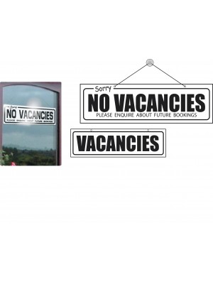 HR002 - Vacancies & No Vacancies Window Hanging Notice