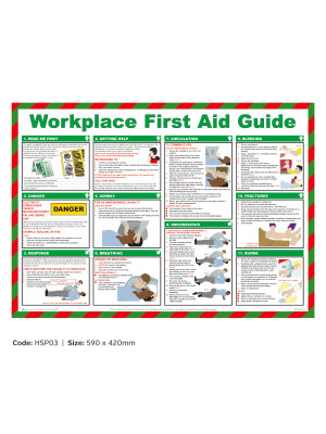 Workplace First Aid Guide Poster - HSP03