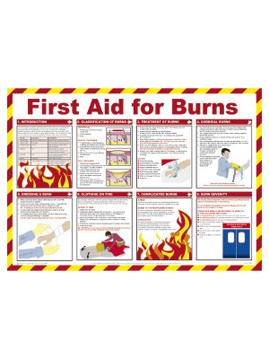 First Aid for Burns Poster - HSP05